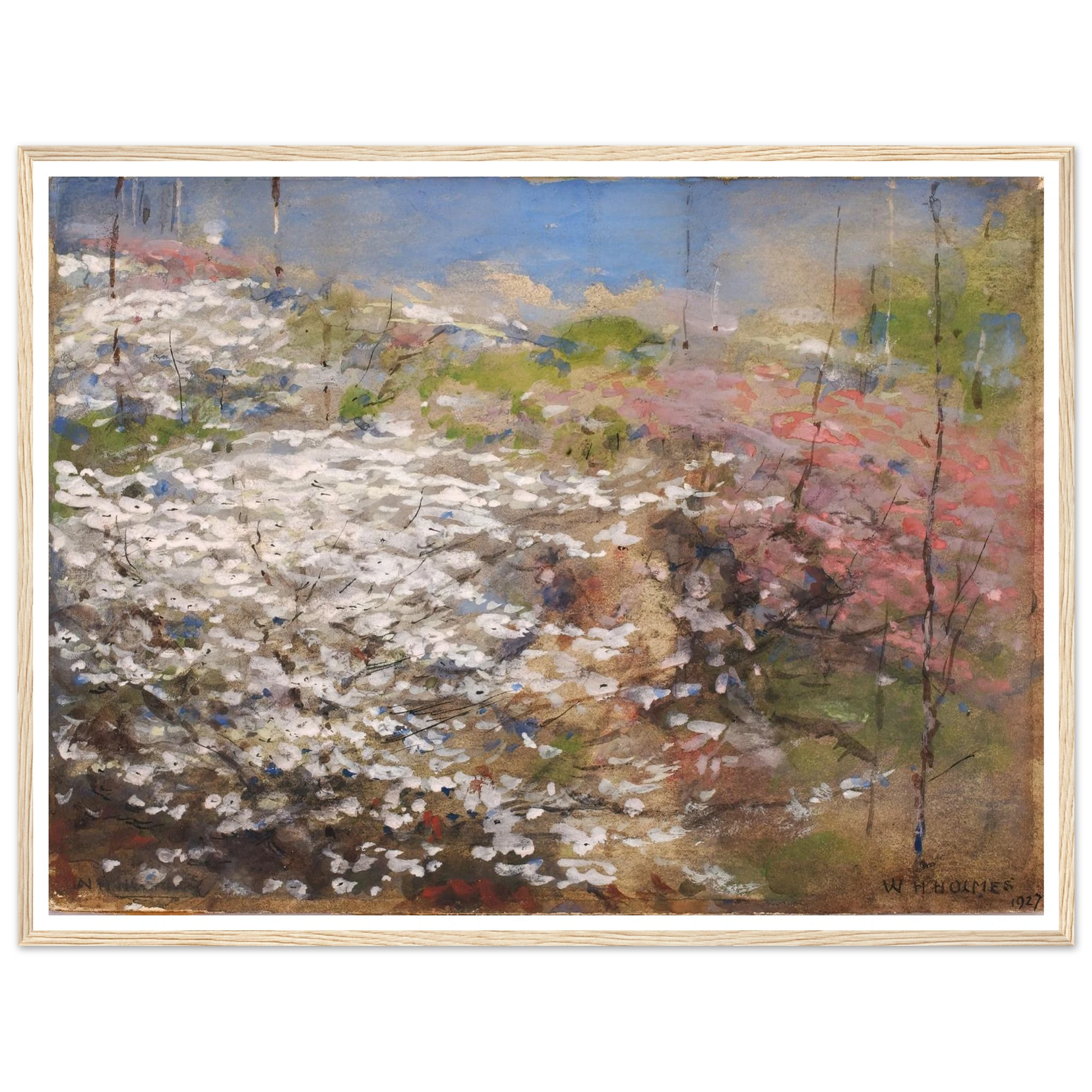 Field Of Blossoms (1927) Art Print | William Henry Holmes-Quipham Collections