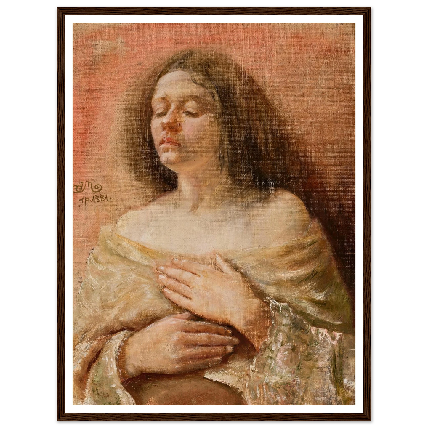 Portrait study of a woman (1881) Art Print | Jan Matejko-Quipham Collections