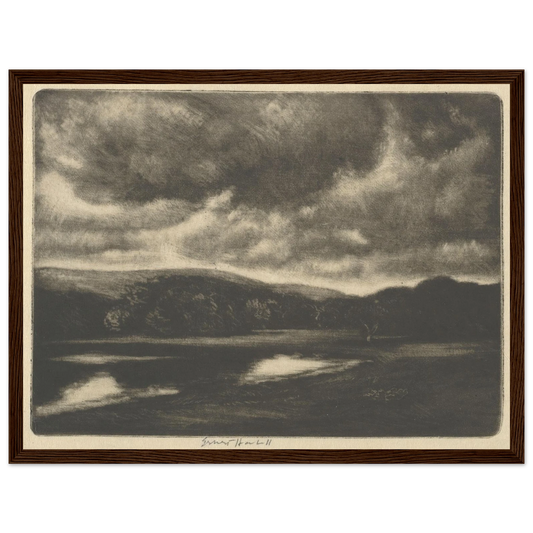 Evening Shadows (1919-1920) Art Print | Ernest Haskell - Framed Poster - 30x40 cm / 12x16″ - Black frame