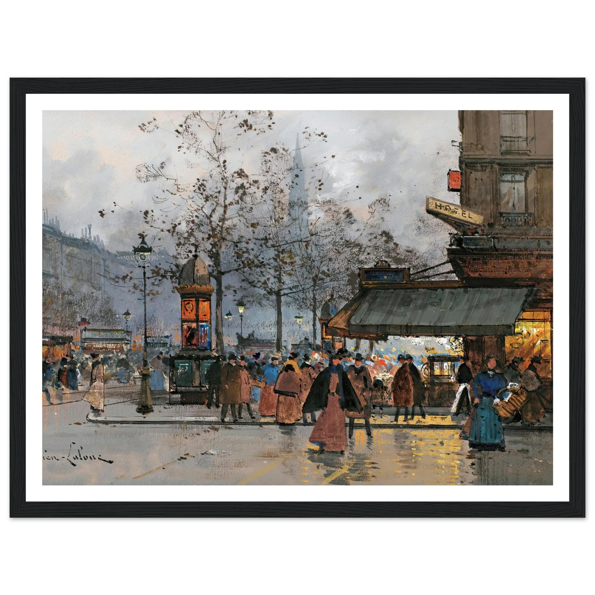 Boulevard Animé À Paris Art Print | Eugene Galien Laloue-Quipham Collections