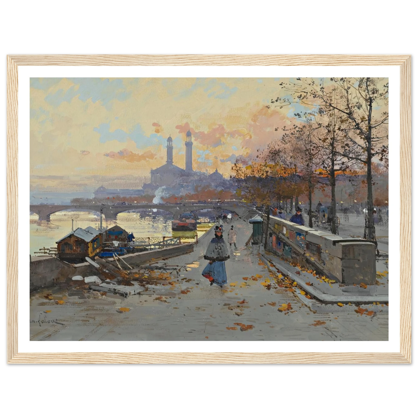 Au Quai Art Print | Eugene Galien Laloue-Quipham Collections