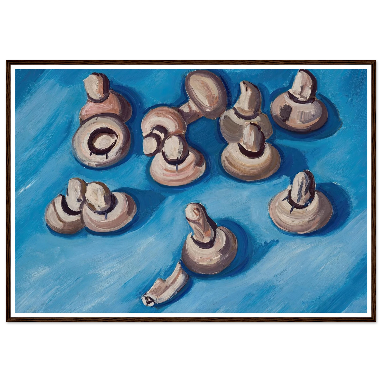 Mushrooms on a Blue Background (1926) Art Print | Marsden Hartley-Quipham Collections