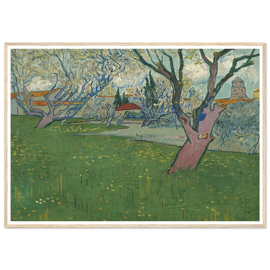 Orchards in blossom, view of Arles (1889) Art Print | Vincent van Gogh-Quipham Collections