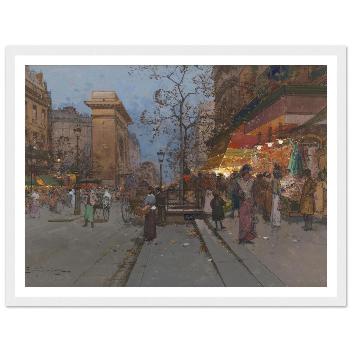 La Porte St Denis Art Print | Eugene Galien Laloue-Quipham Collections
