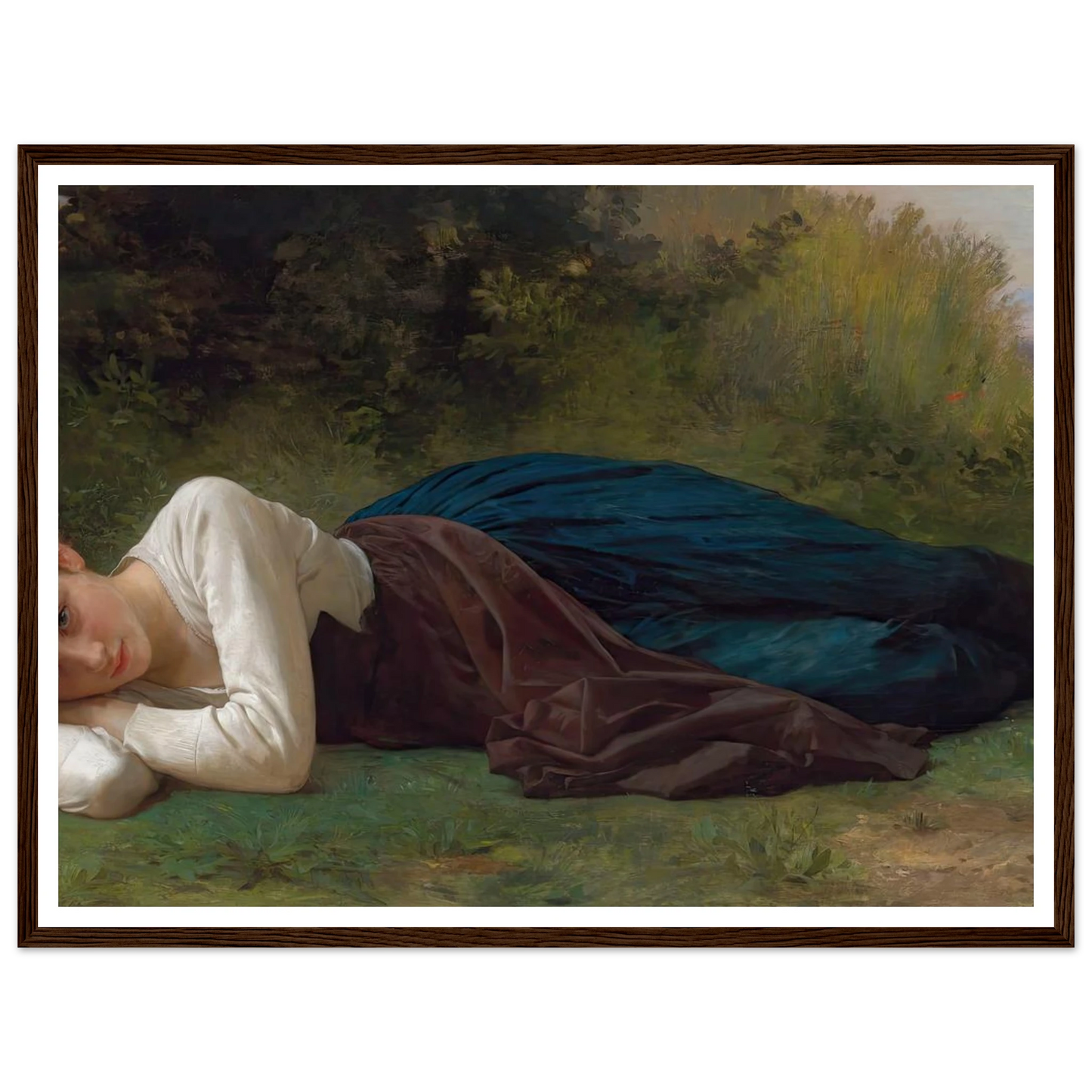 Le Repos (Jeune Fille Couchée) (1880) Art Print | William Bouguereau-Quipham Collections