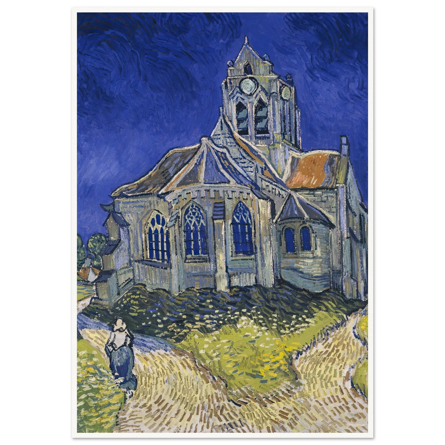 The Church in Auvers-sur-Oise, View from the Chevet (1890) Art Print | Vincent van Gogh-Quipham Collections