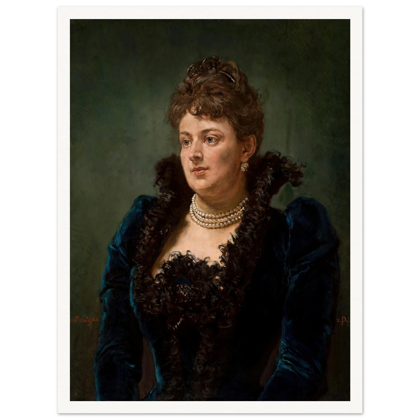 Portrait of Bona Ossowiecka (1890) Art Print | Jan Matejko-Quipham Collections