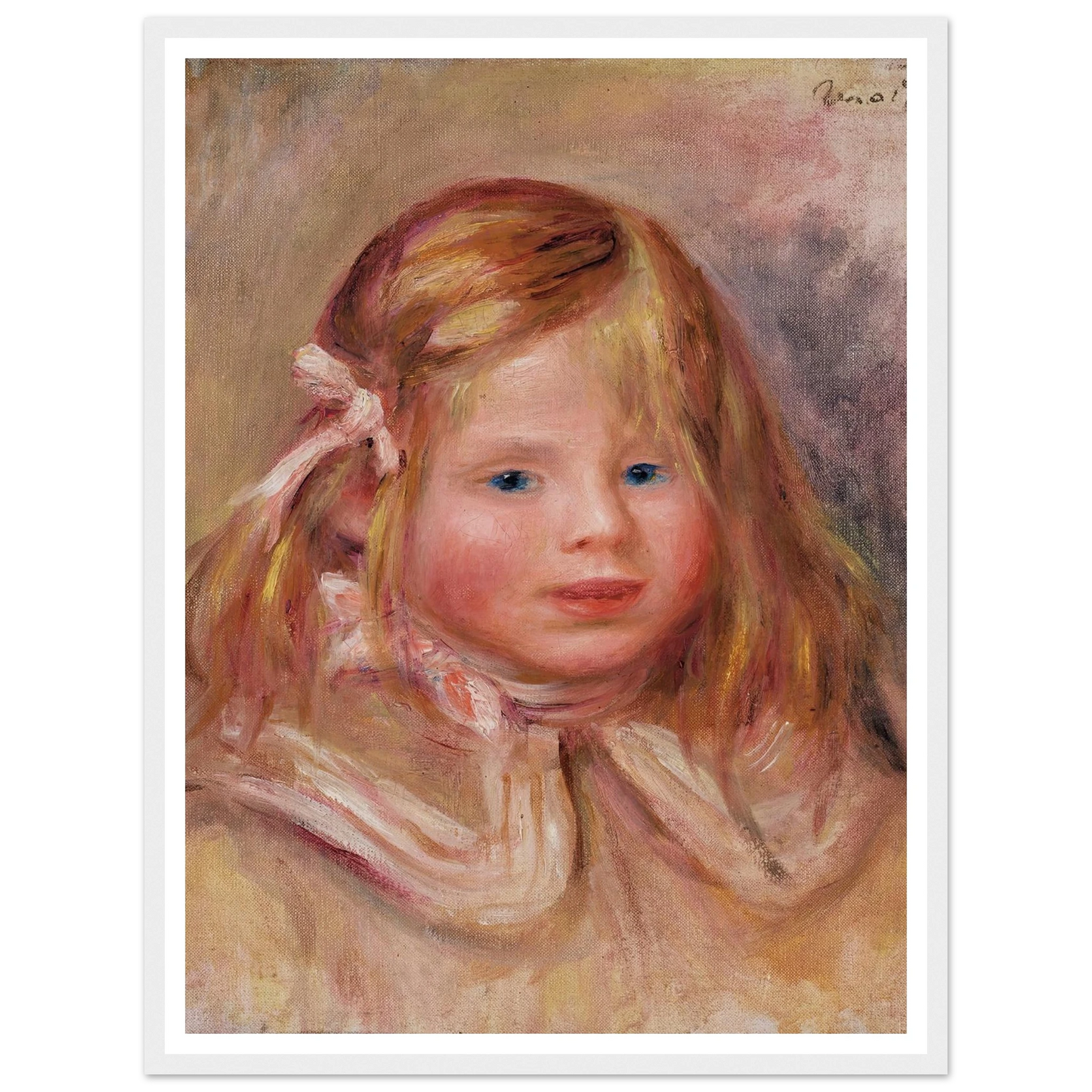 Coco au ruban rose (circa 1905) Art Print | Pierre Auguste Renoir-Quipham Collections
