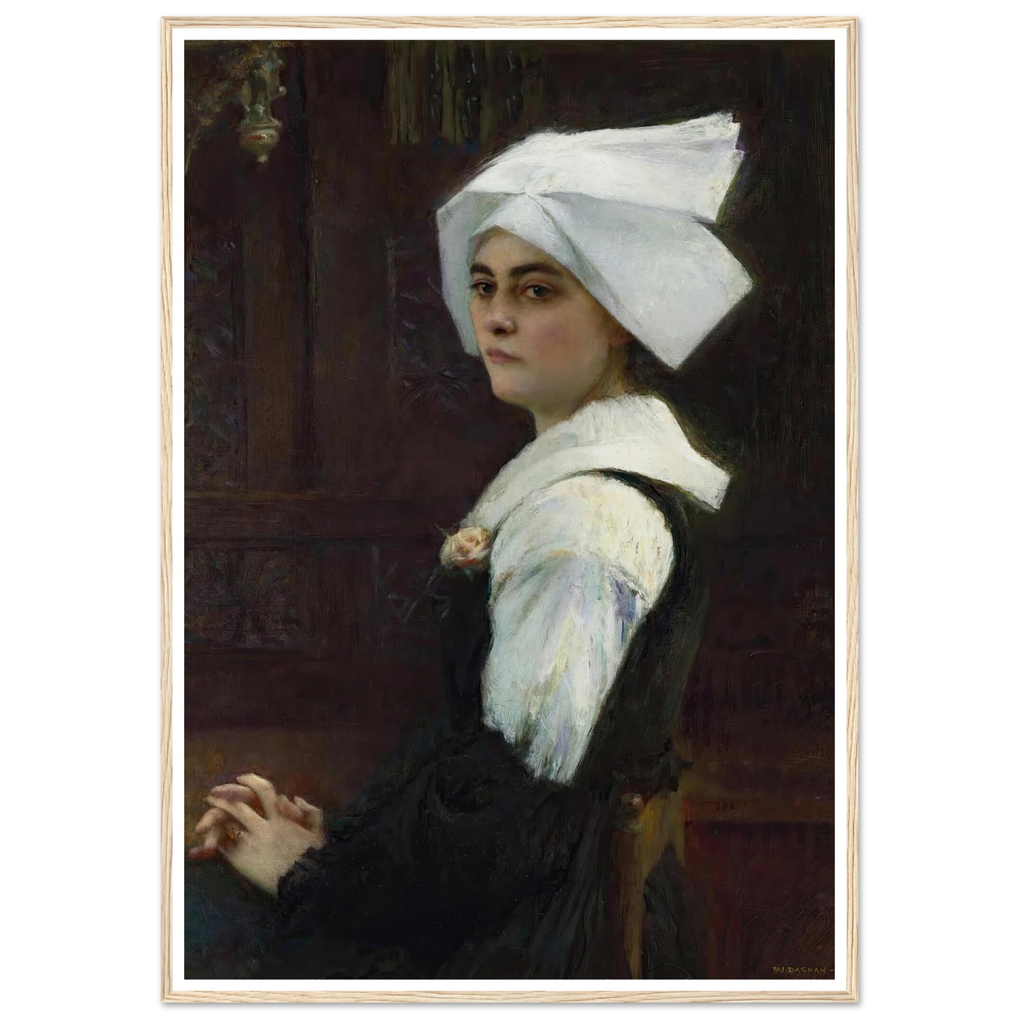 Breton Girl Art Print | Pascal Adolphe Jean Dagnan Bouveret-Quipham Collections