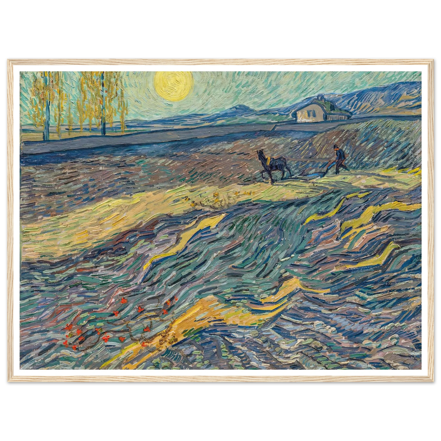 Laboureur dans un champ (1889) Art Print | Vincent van Gogh-Quipham Collections