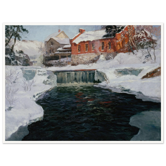 La nouvelle fabrique à Lillehammer (1905 - 1906) Art Print | Frits Thaulow-Quipham Collections