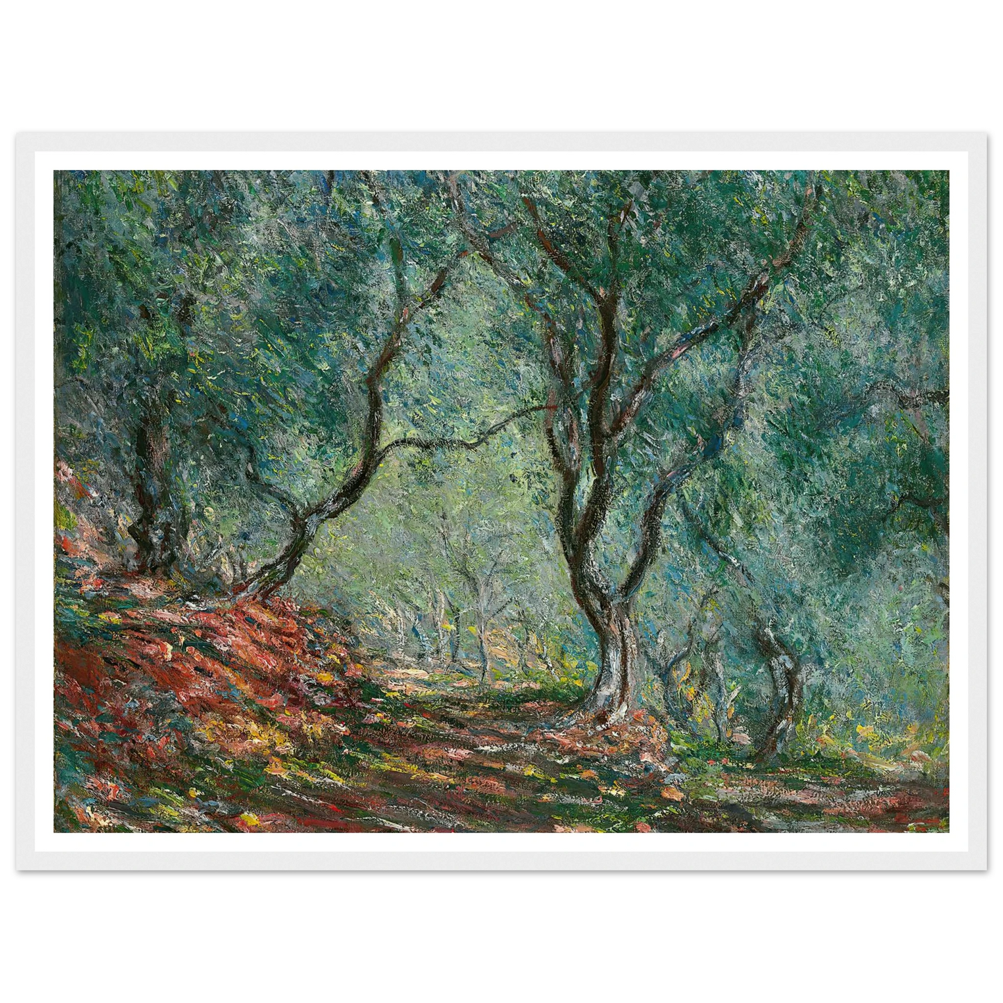 Bois d’oliviers au jardin Moreno (1884) Art Print | Claude Monet-Quipham Collections