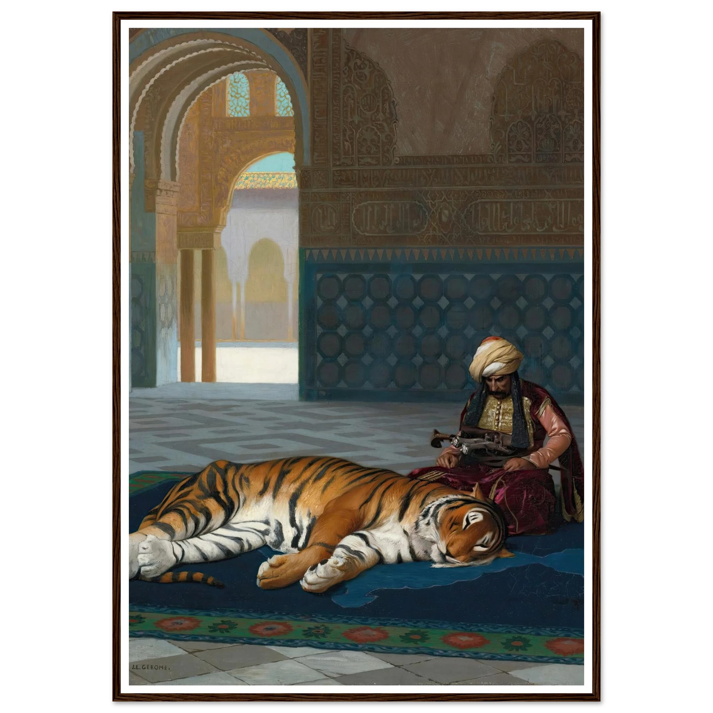 Le Tigre Et Le Gardien Art Print | Jean Leon Gerome-Quipham Collections
