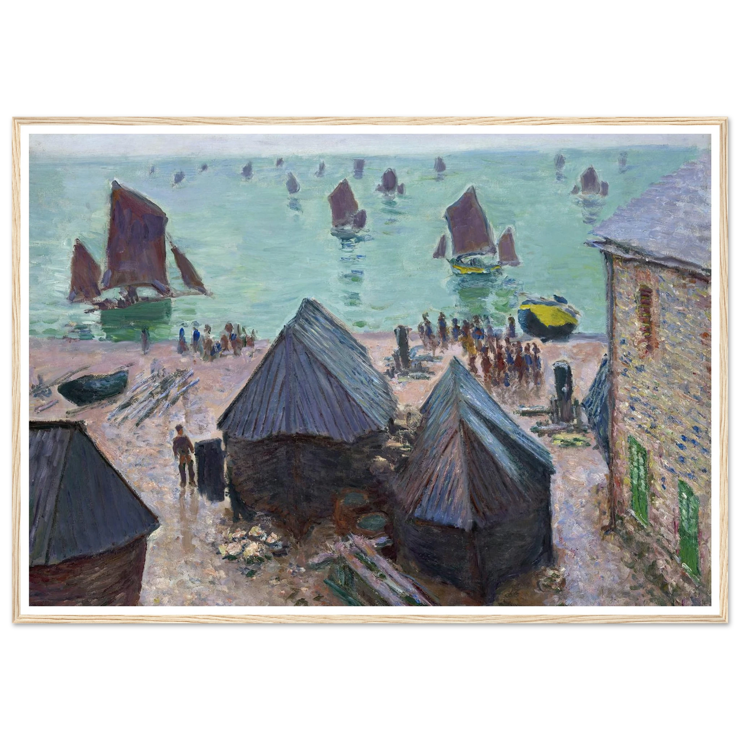 The Departure of the Boats, Étretat (1885) Art Print | Claude Monet-Quipham Collections