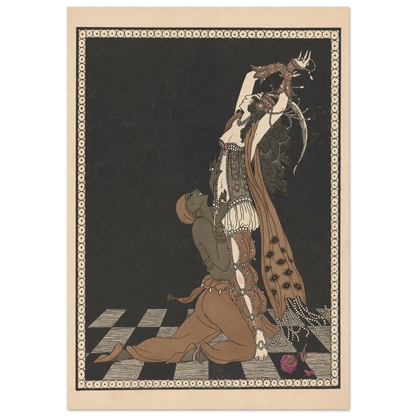 Vaslav Nijinsky and Ida Rubinstein in Schéhérazade (1913) Art Print | George Barbier-Quipham Collections