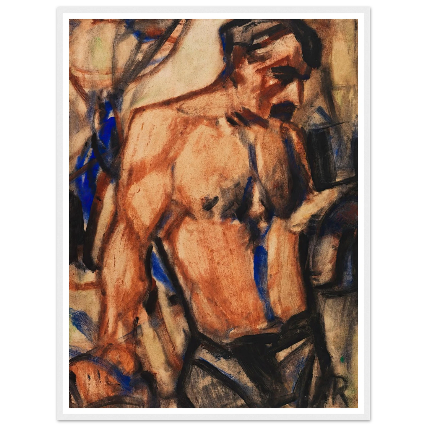 Arbeiter mit nacktem Oberkörper (1920-30) Art Print | Christian Rohlfs-Quipham Collections