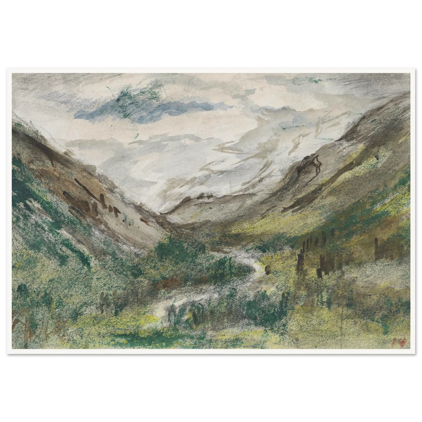Dal met begroeide bergen (1834 - 1911) Art Print | Jozef Israels-Quipham Collections