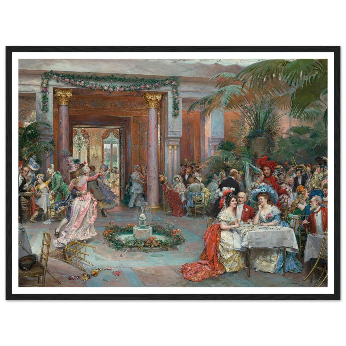 Masquerade Ball at the Ritz Hotel, Paris (1909) Art Print | Raimundo de Madrazo y Garreta-Quipham Collections
