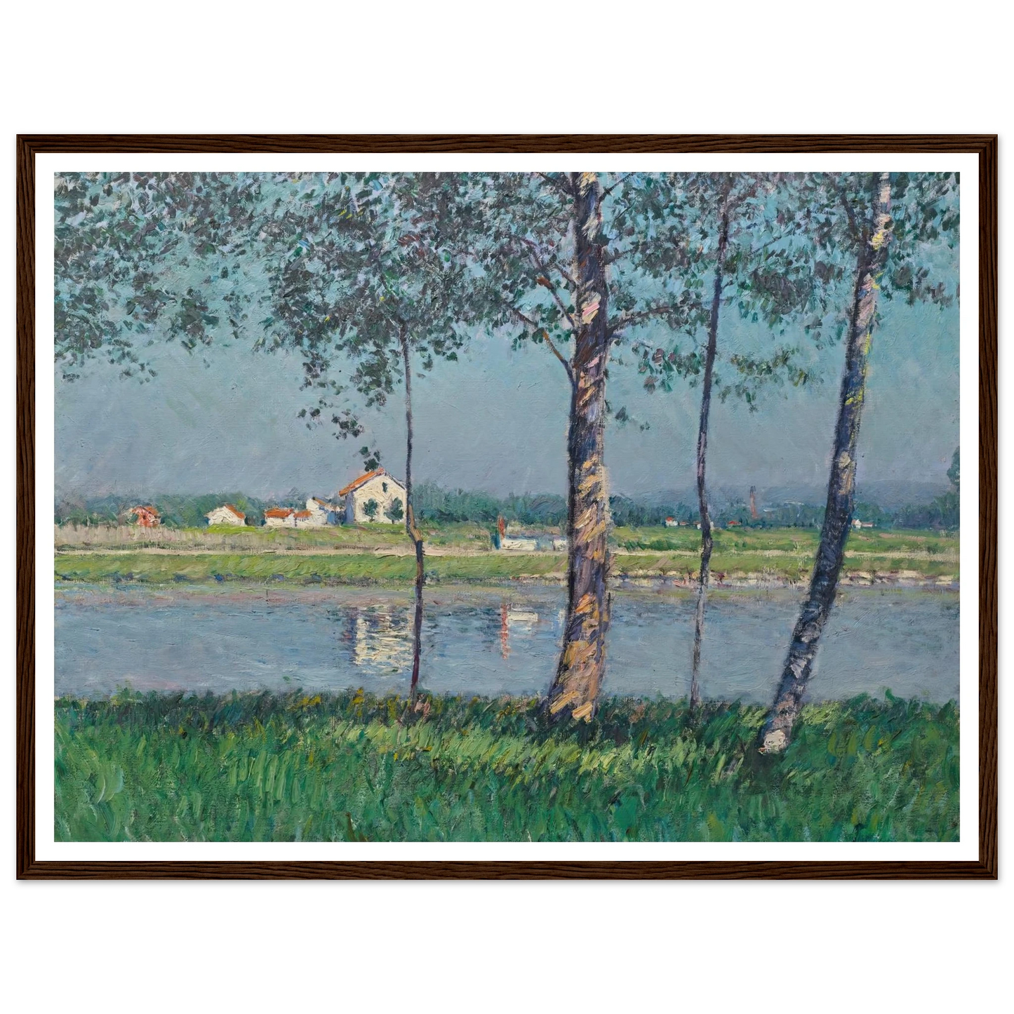 Rive de la Seine au Petit-Gennevilliers (circa 1888) Art Print | Gustave Caillebotte-Quipham Collections