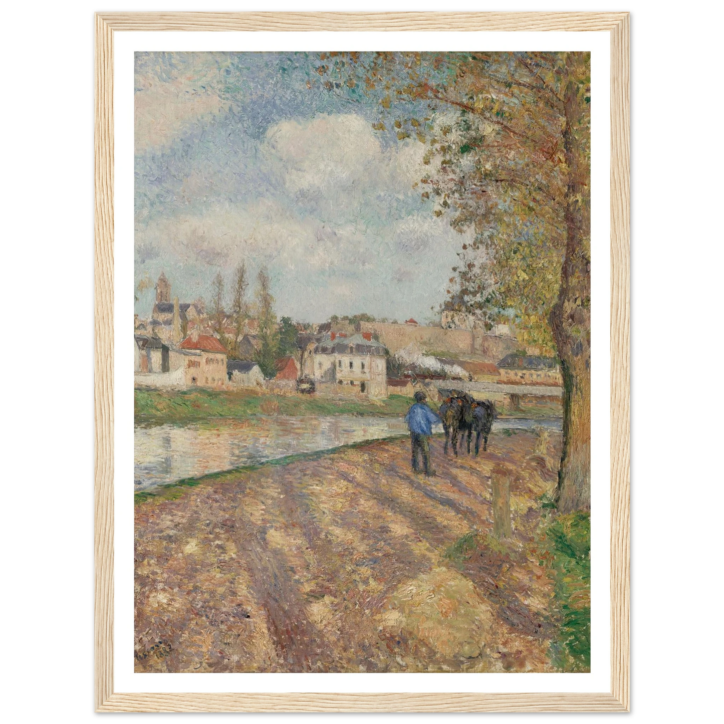 Chemin de l’écluse, Saint-Ouen-l’Aumône (1882) Art Print | Camille Pissarro-Quipham Collections