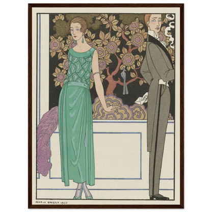 La premiere imprudence ; Robe du soir, de Beer (1921) Art Print | George Barbier-Quipham Collections