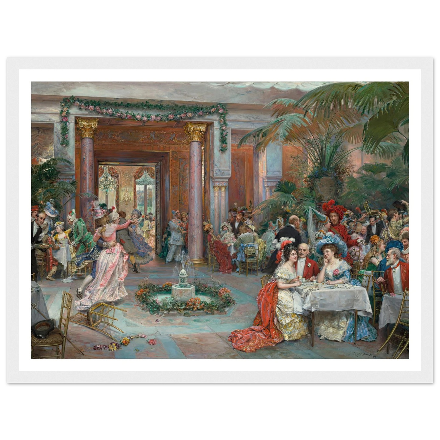 Masquerade Ball at the Ritz Hotel, Paris (1909) Art Print | Raimundo de Madrazo y Garreta-Quipham Collections