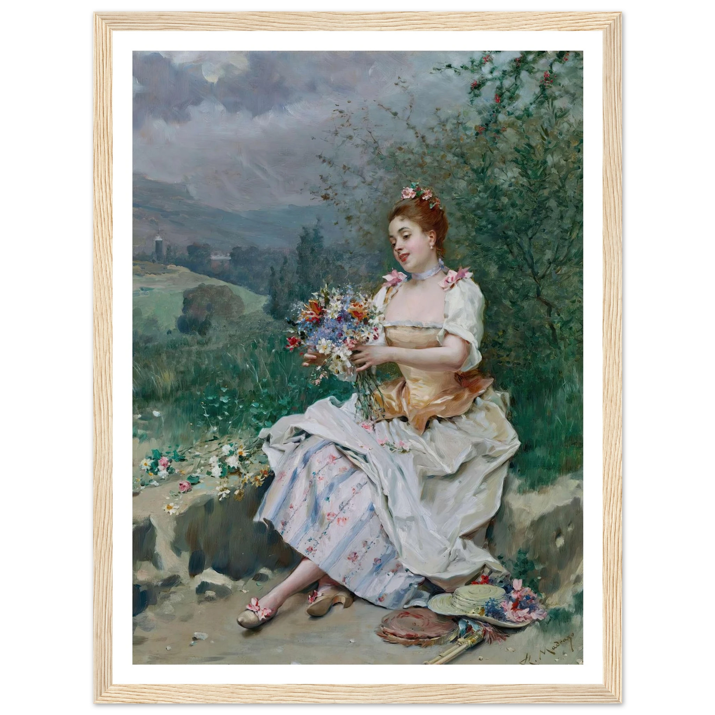 El bouquet de flores Art Print | Raimundo de Madrazo y Garreta-Quipham Collections