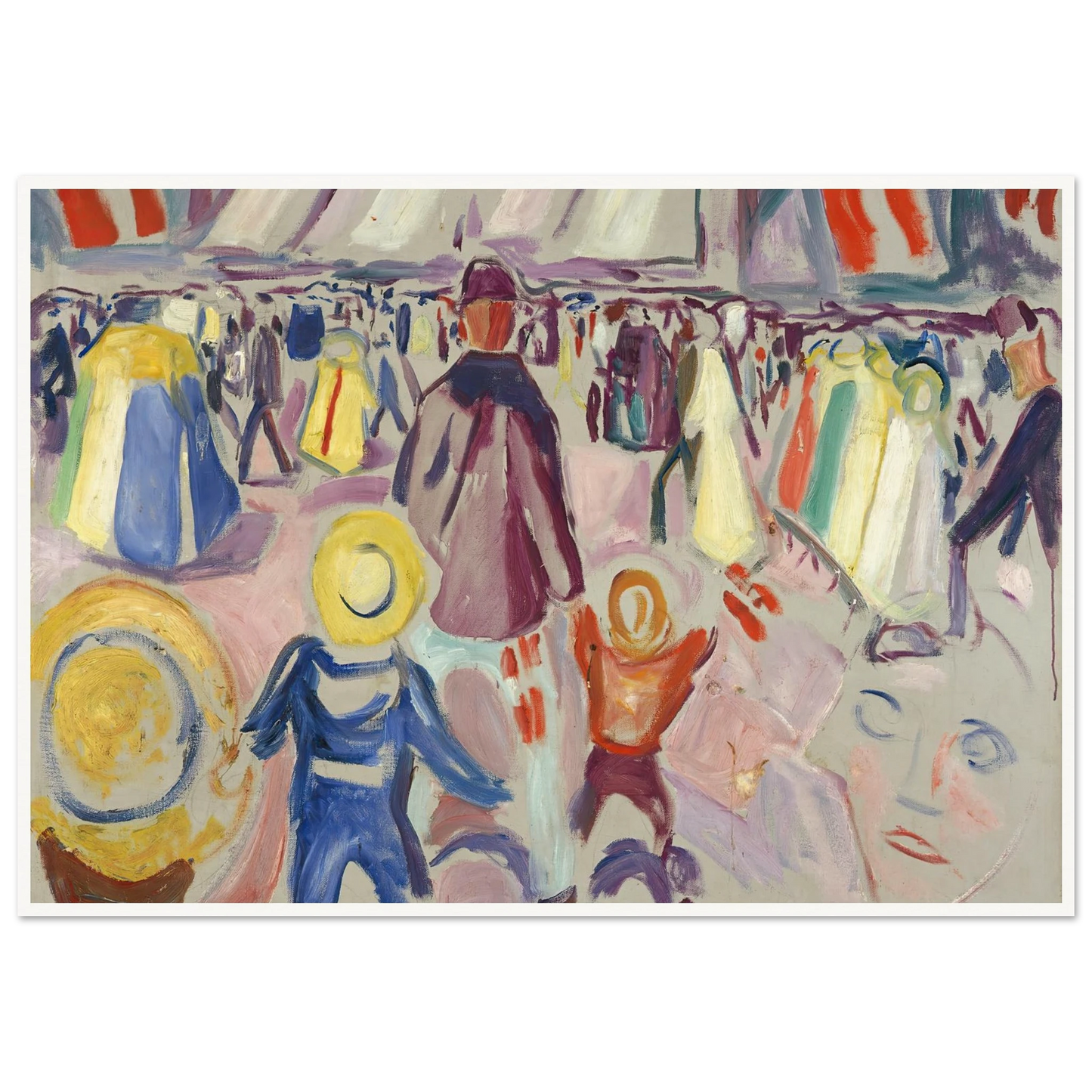 17th of May in a Small, Norwegian Town (1919) Art Print | Edvard Munch-Quipham Collections