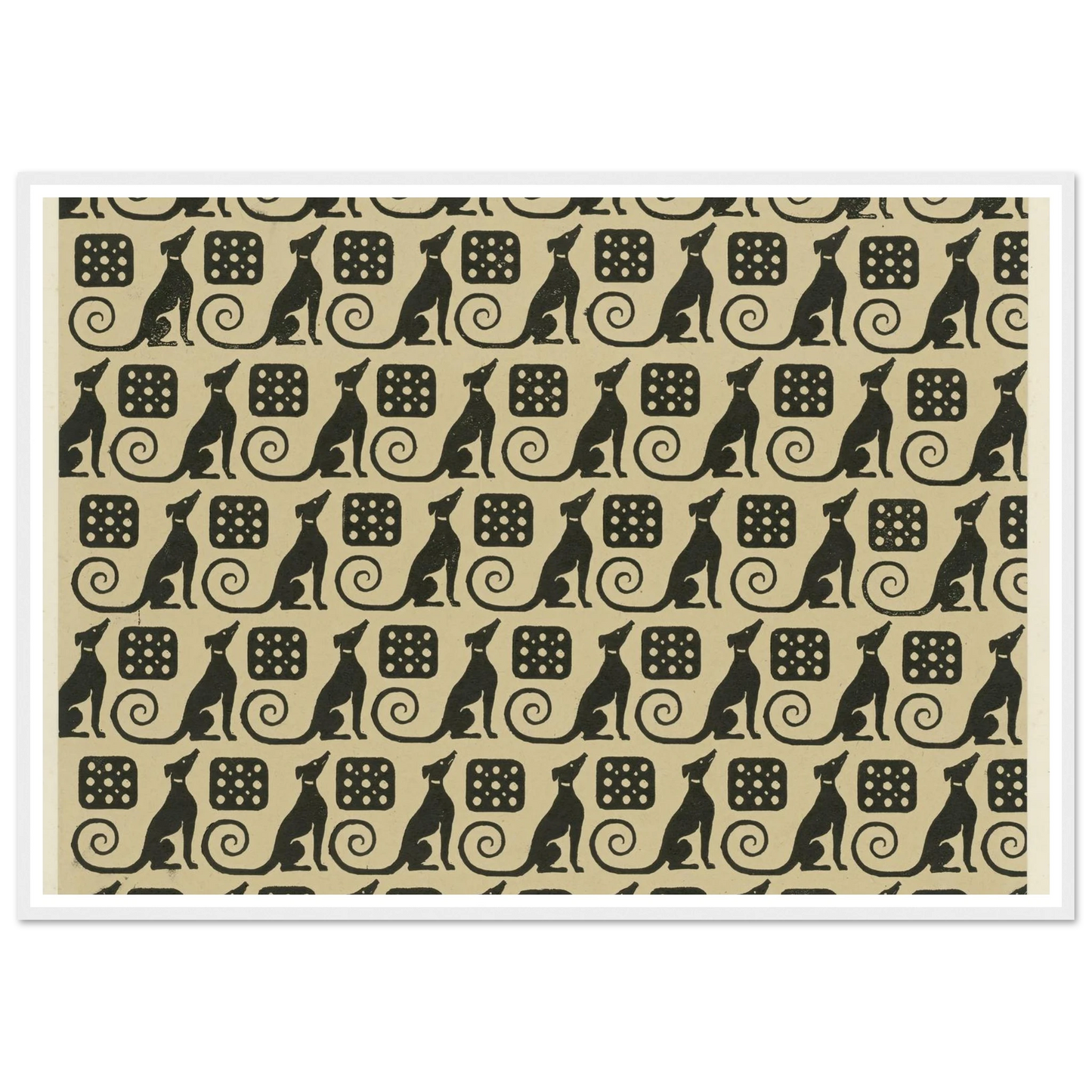 Buntpapier (Hunde) (1902 - 1906) Art Print | Maria von Uchatius-Quipham Collections