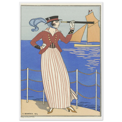Costume de Yacht (1914) Art Print | George Barbier-Quipham Collections