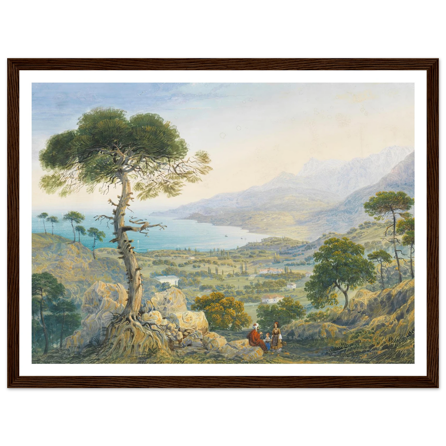 Krimlandschaft mit Meeresbucht (1844) Art Print | Carlo Bossoli-Quipham Collections
