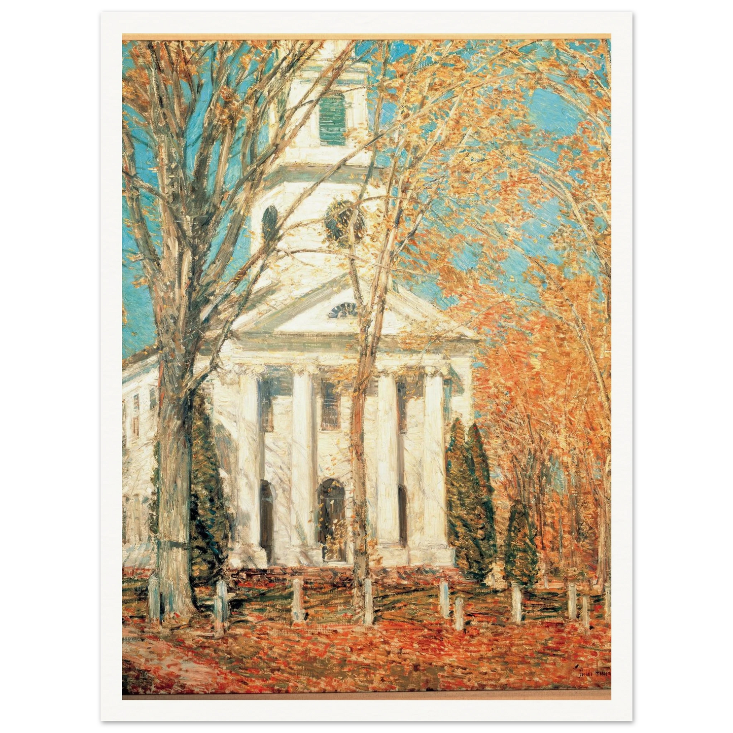 Church at Old Lyme, Connecticut (1905) Art Print | Childe Hassam-Quipham Collections