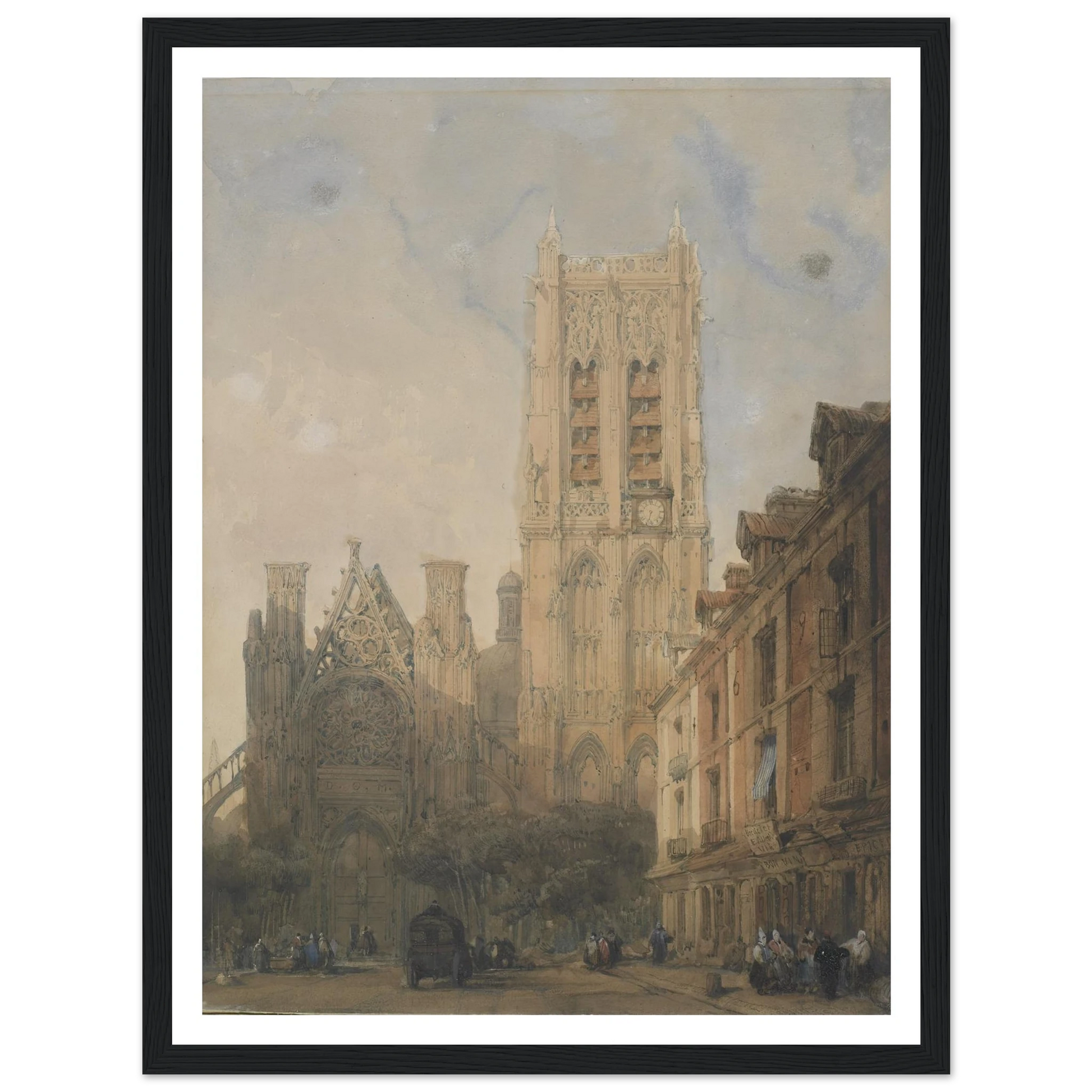 Church of St. Jacques, Dieppe Art Print | David Roberts-Quipham Collections