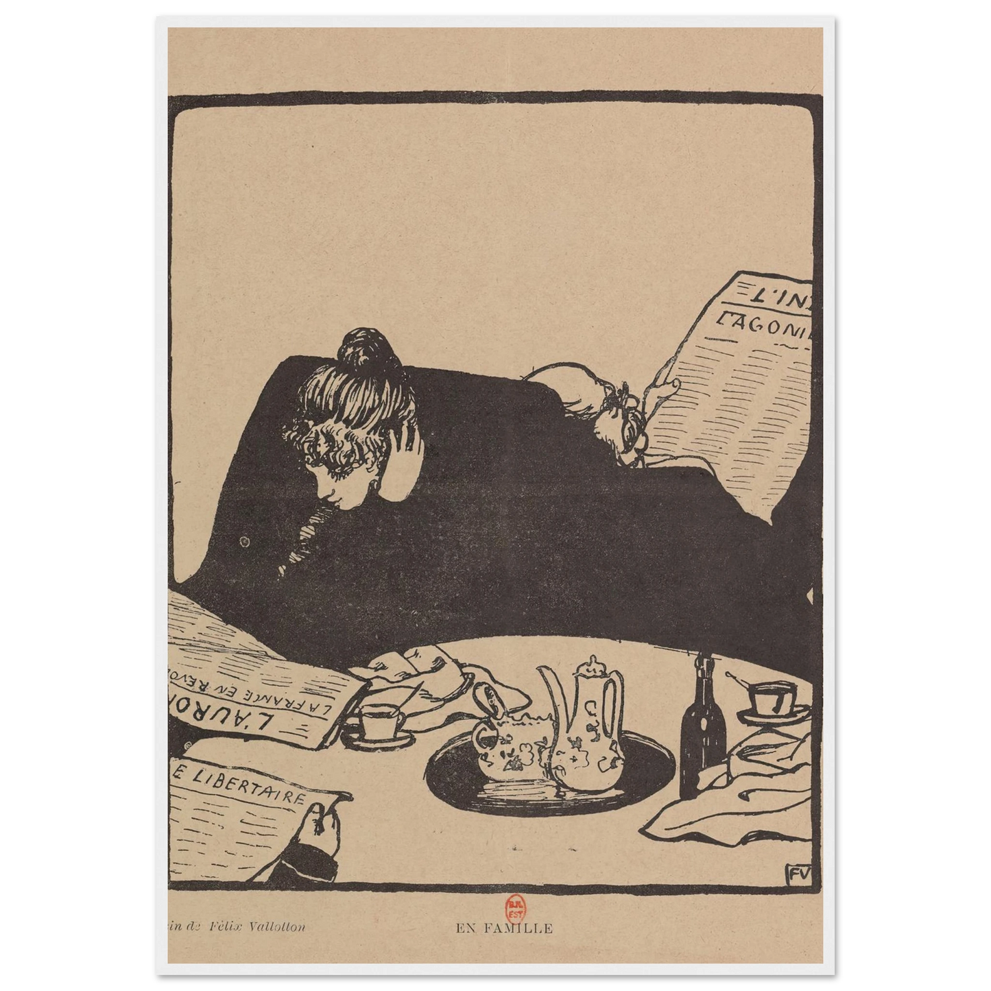 En Famille (1898) Art Print | Felix Vallotton-Quipham Collections