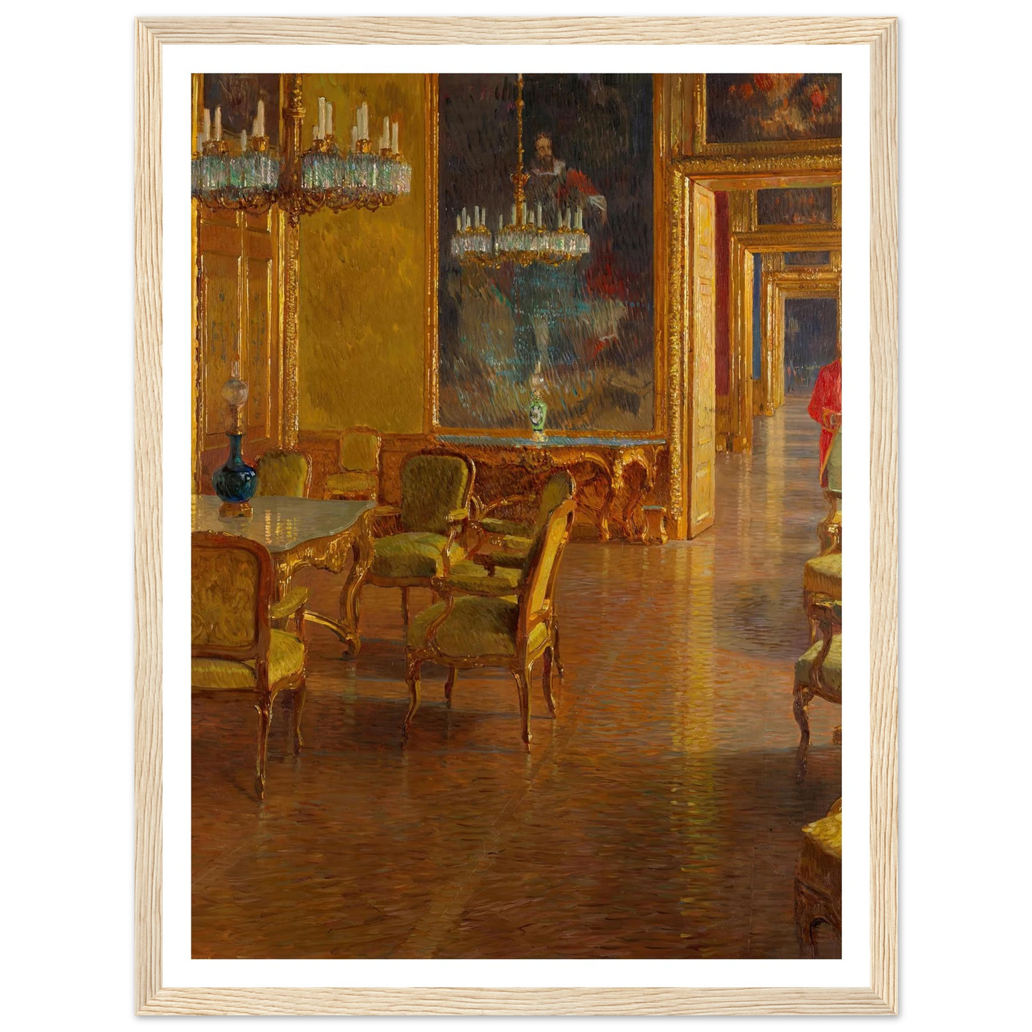 Interieur im Winterpalais des Prinzen Eugen von Savoyen in der Himmelpfortgasse (1907-1908) Art Print | Carl Moll-Quipham Collections