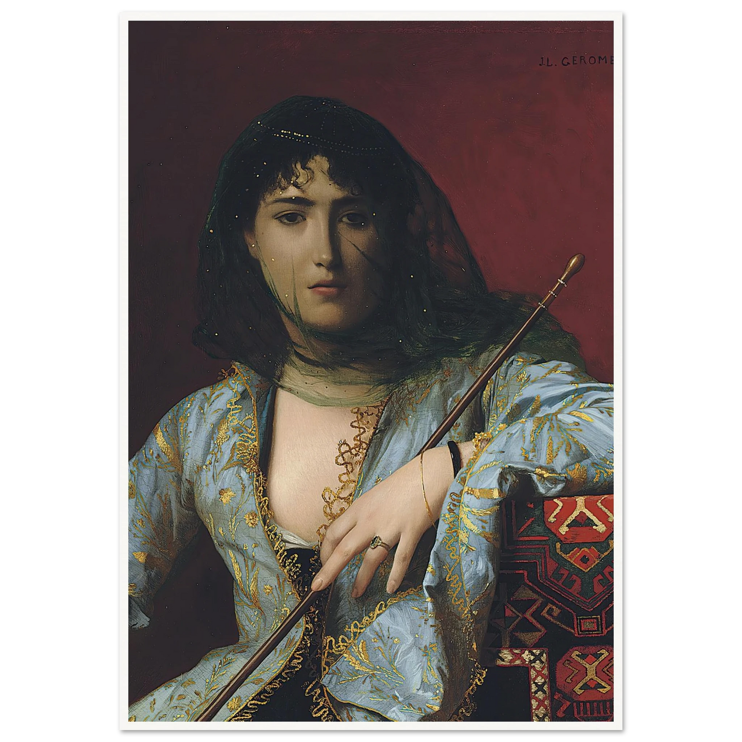 Veiled Circassian Beauty Art Print | Jean Leon Gerome-Quipham Collections