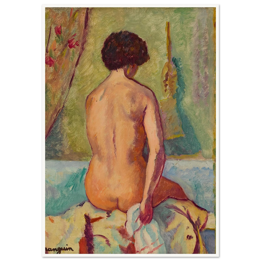 Nu assis de dos, line (1940) Art Print | Henri Manguin-Quipham Collections