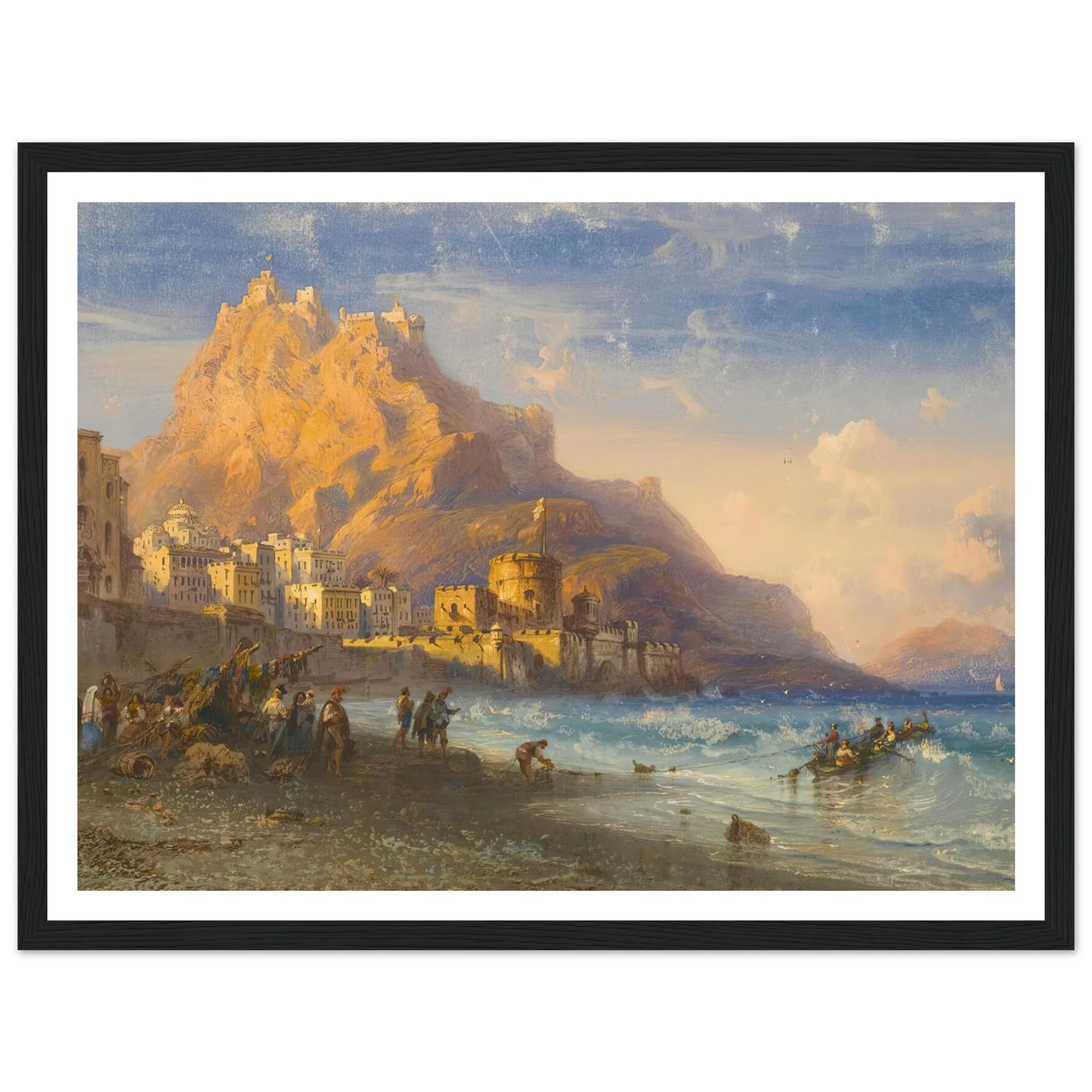 Coastal Landscape, Southern Italy Art Print | Carlo Bossoli-Quipham Collections