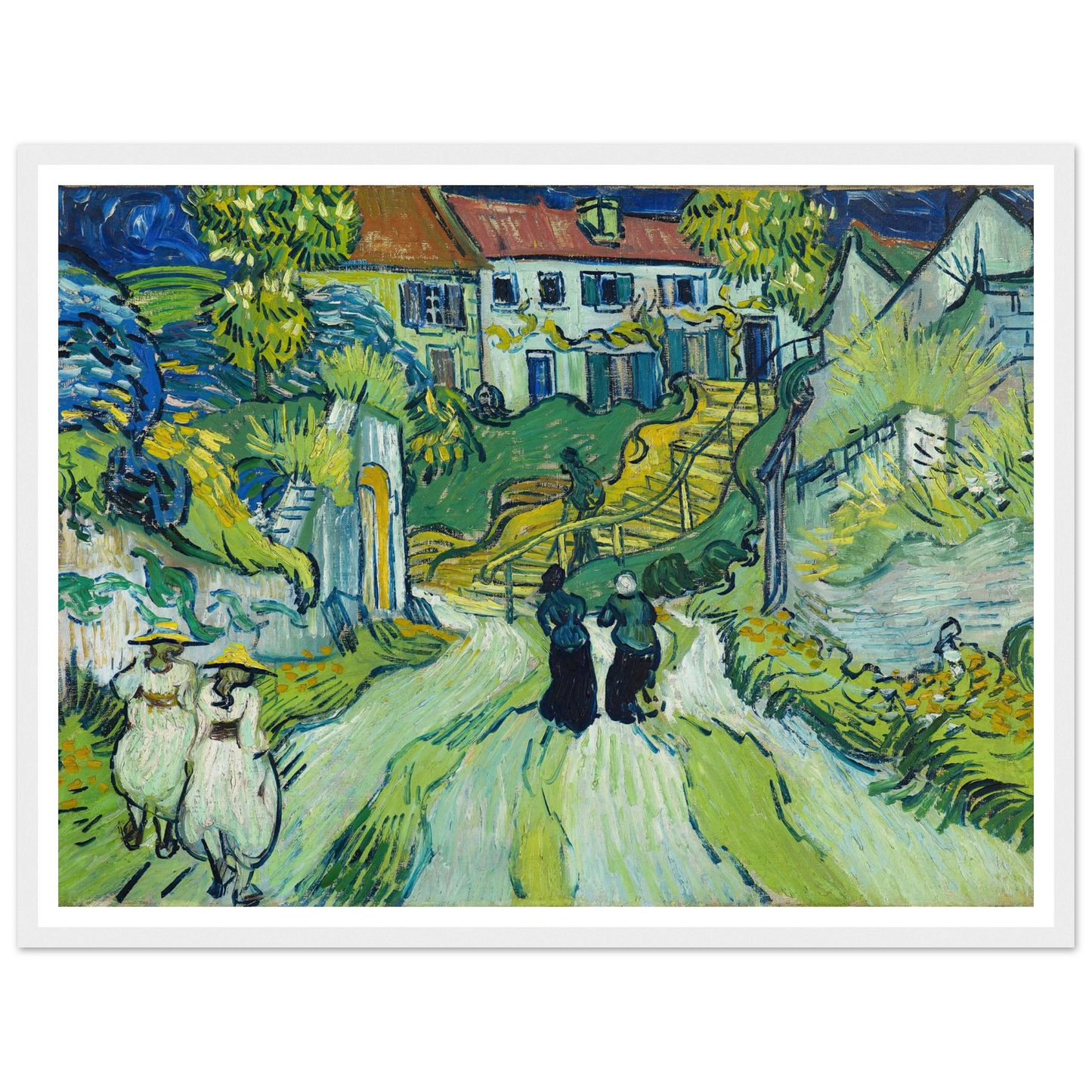 Stairway at Auvers (1890) Art Print | Vincent van Gogh-Quipham Collections
