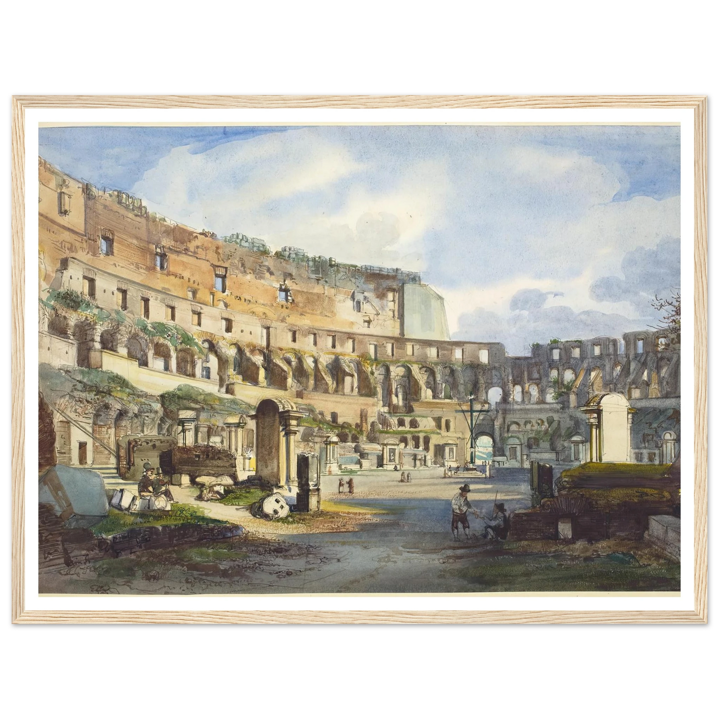 Interior of the Colosseum Art Print | Ippolito Caffi-Quipham Collections