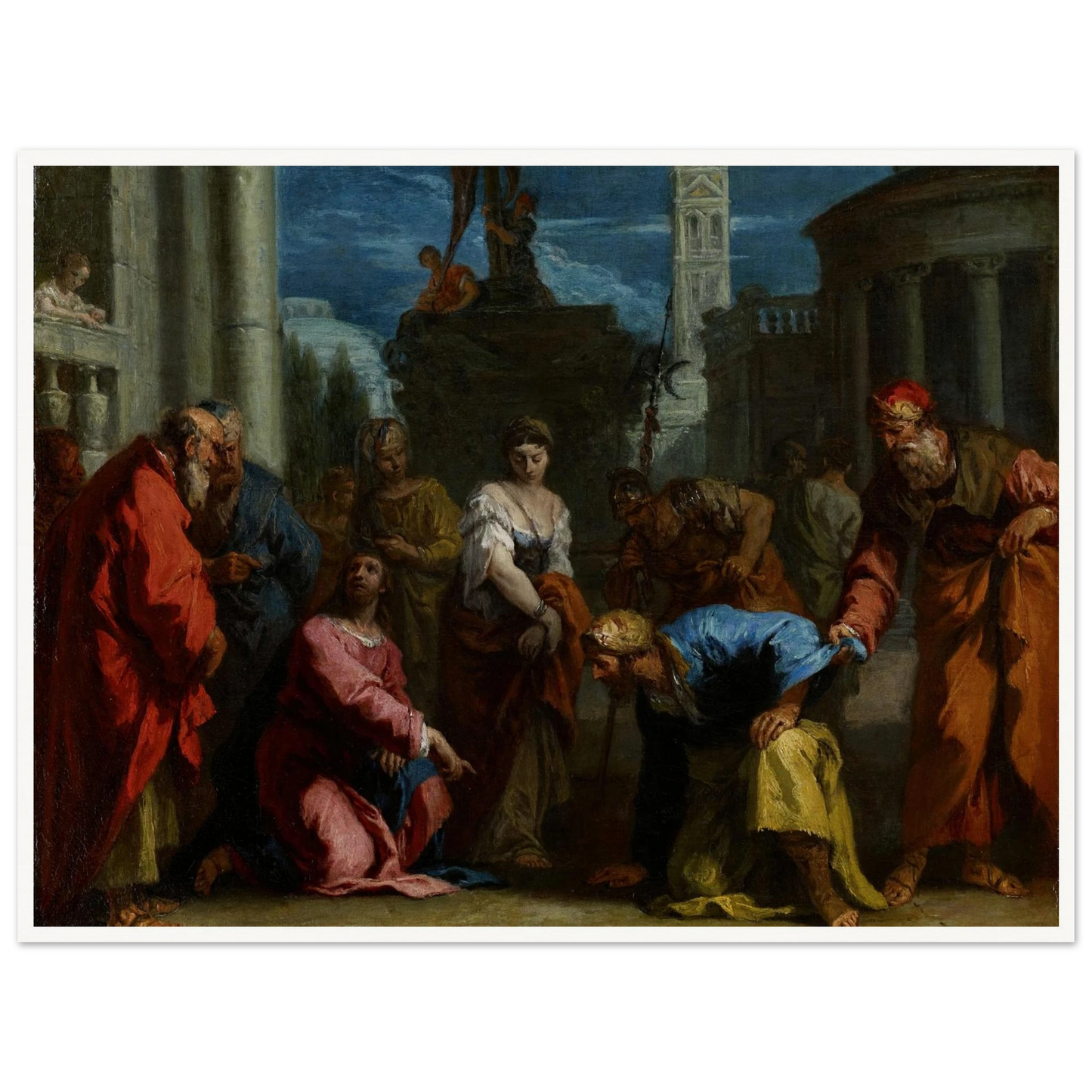 Christ and the Woman Taken in Adultery (1720s) Art Print | Sebastiano Ricci-Quipham Collections