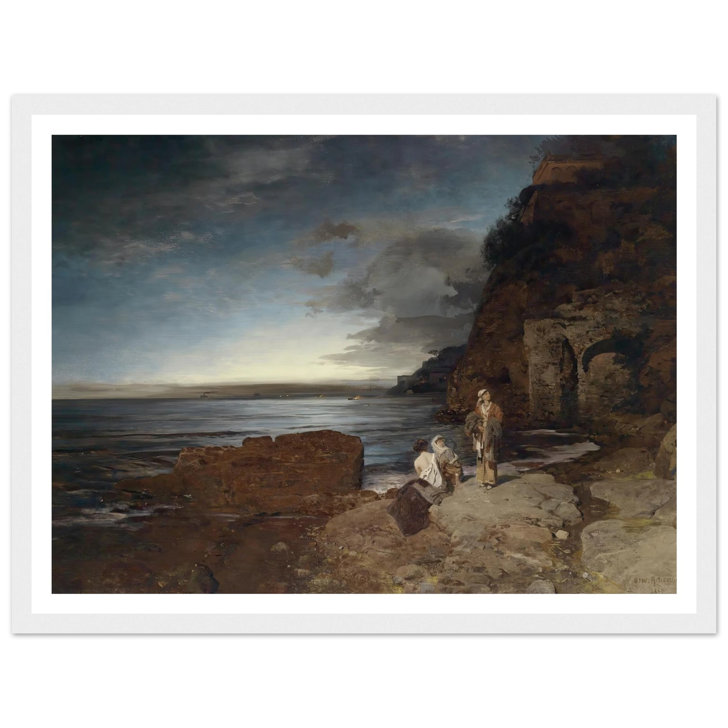 Abend an der Küste (1880) Art Print | Oswald Achenbach-Quipham Collections
