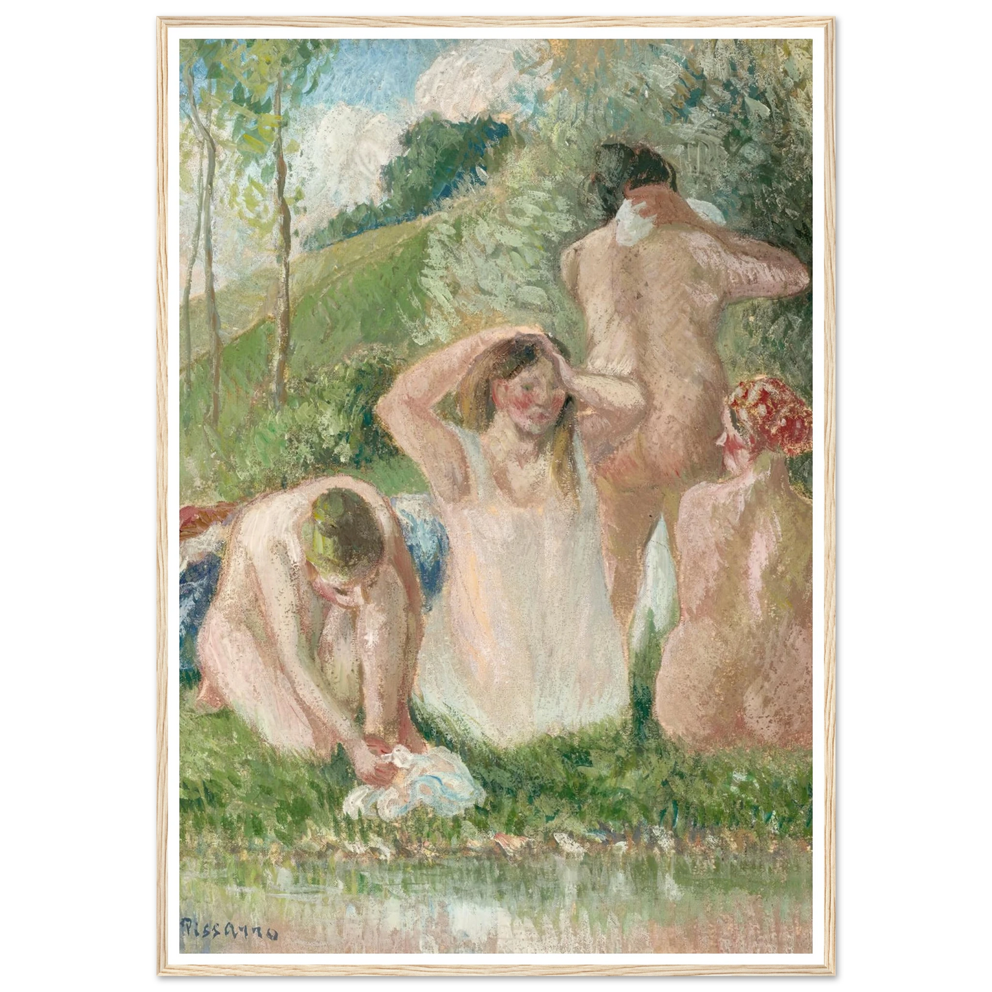Groupe de baigneuses (circa 1901) Art Print | Camille Pissarro-Quipham Collections