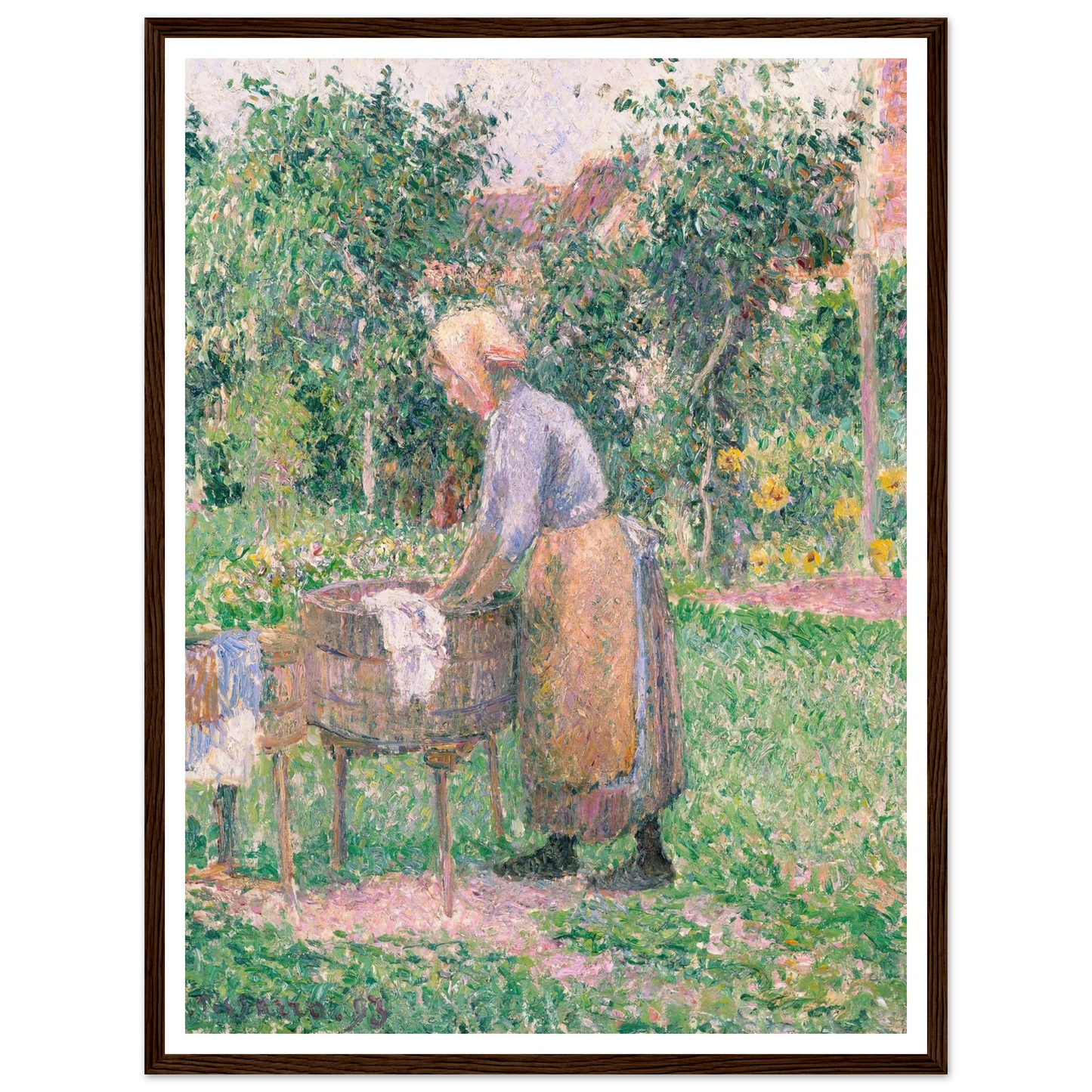 A Washerwoman at Éragny (1893) Art Print | Camille Pissarro-Quipham Collections