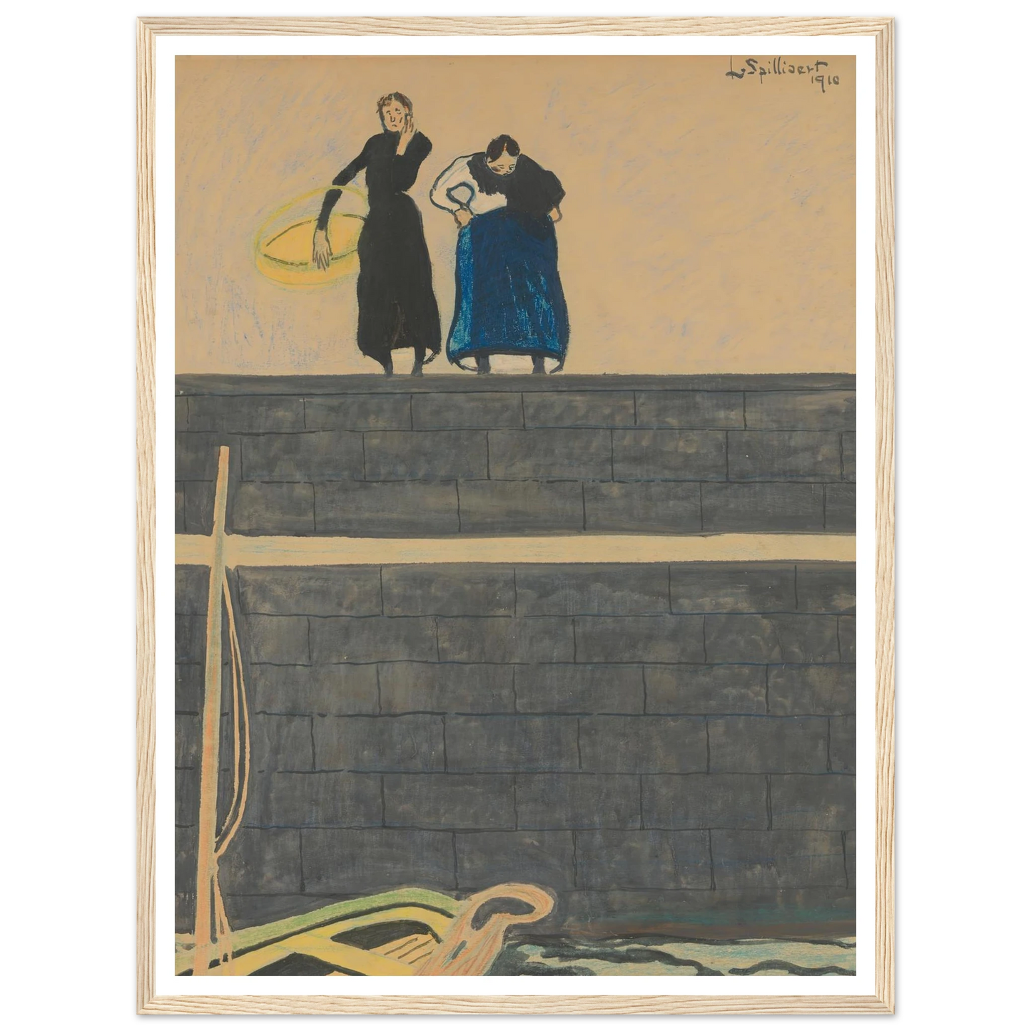 Vissersvrouwen op de kaai (1910) Art Print | Leon Spilliaert-Quipham Collections