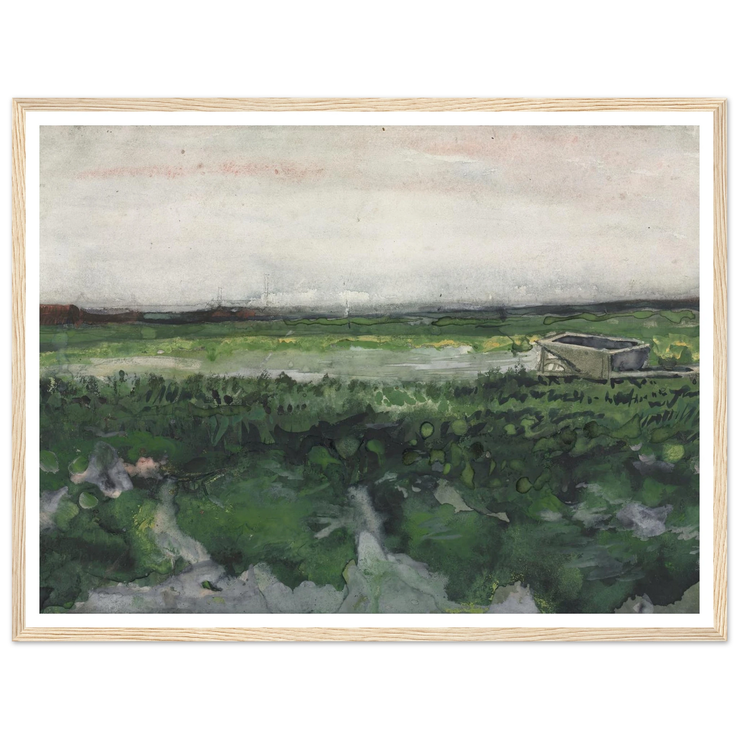 Landscape with Wheelbarrow (1883) Art Print | Vincent van Gogh-Quipham Collections