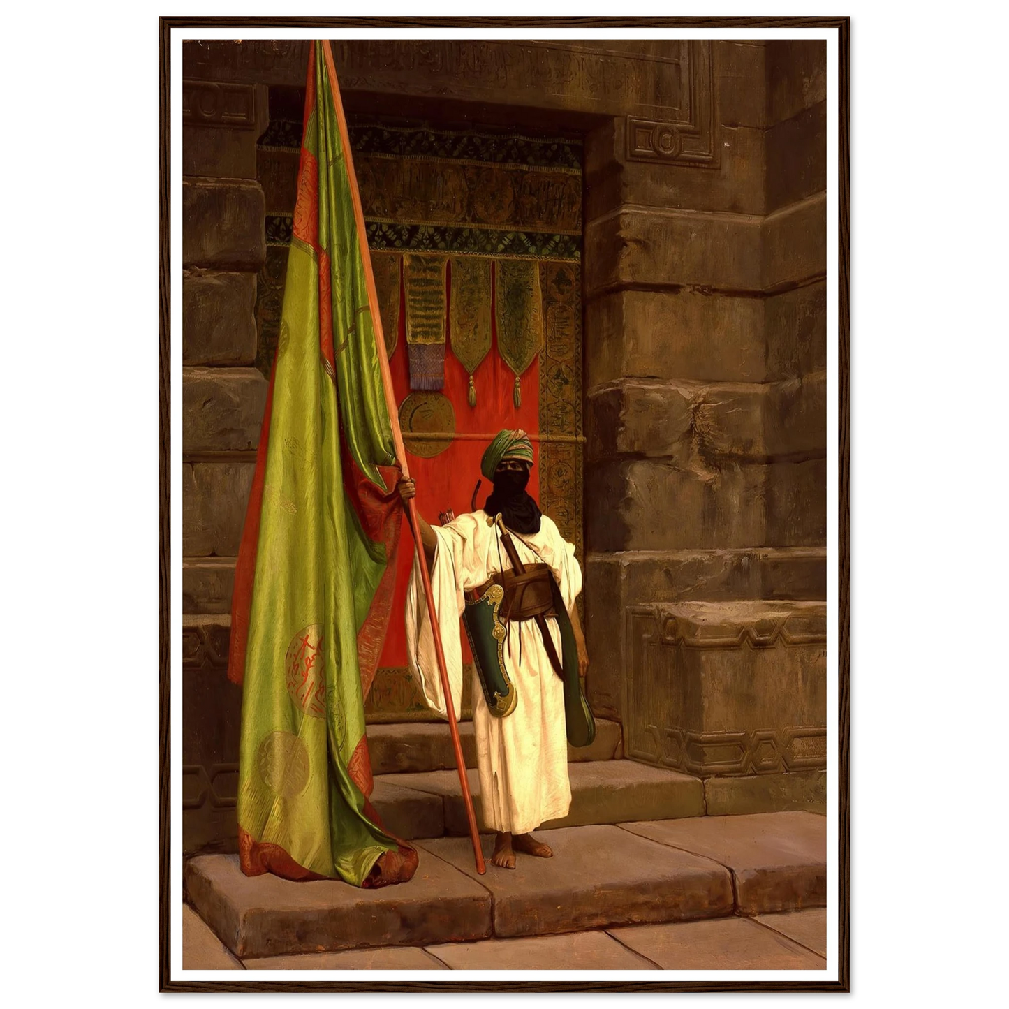 The Standing Bearer, Unfolding The Holy Flag (1876) Art Print | Jean Leon Gerome-Quipham Collections