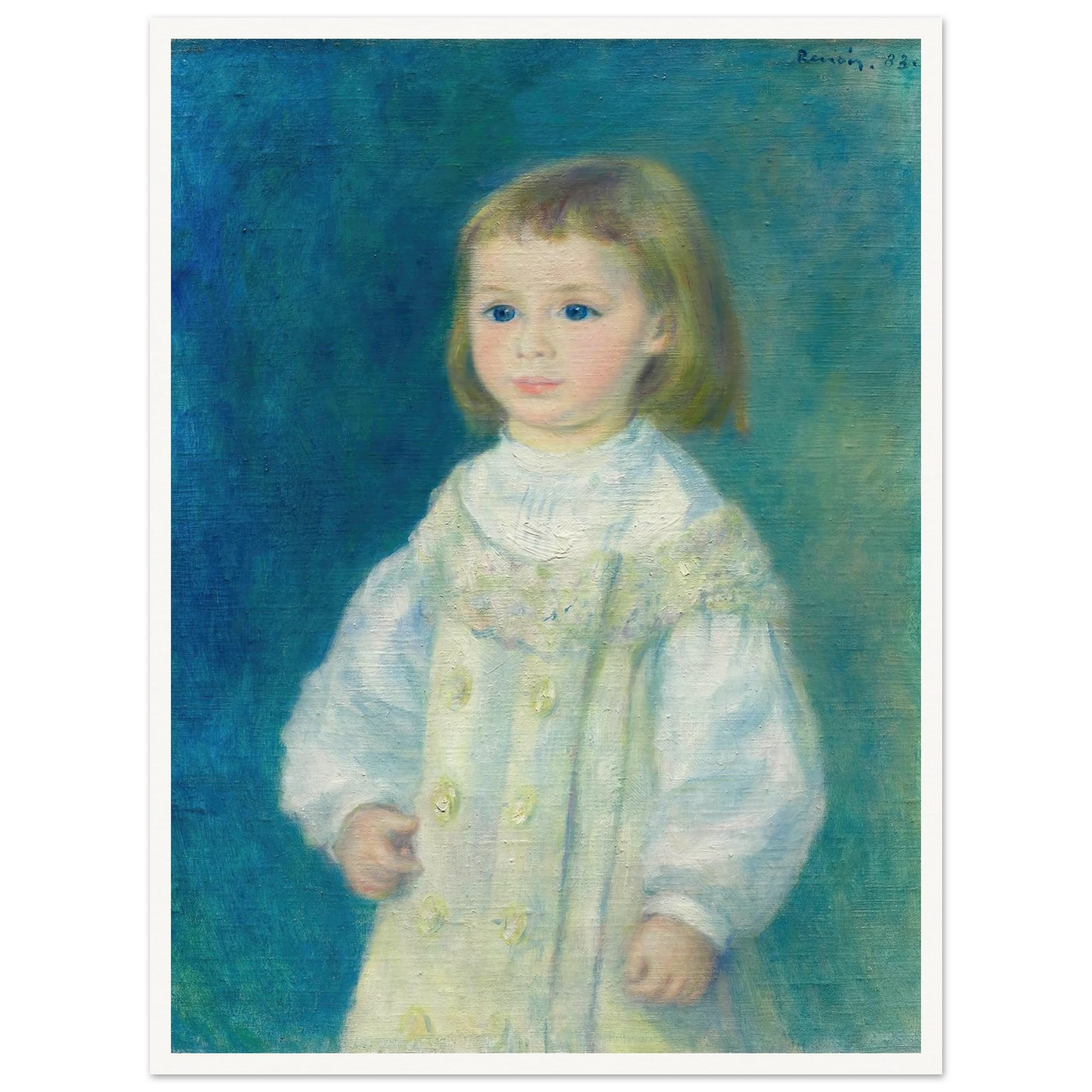 Lucie Berard (Child in White) (1883) Art Print | Pierre Auguste Renoir-Quipham Collections