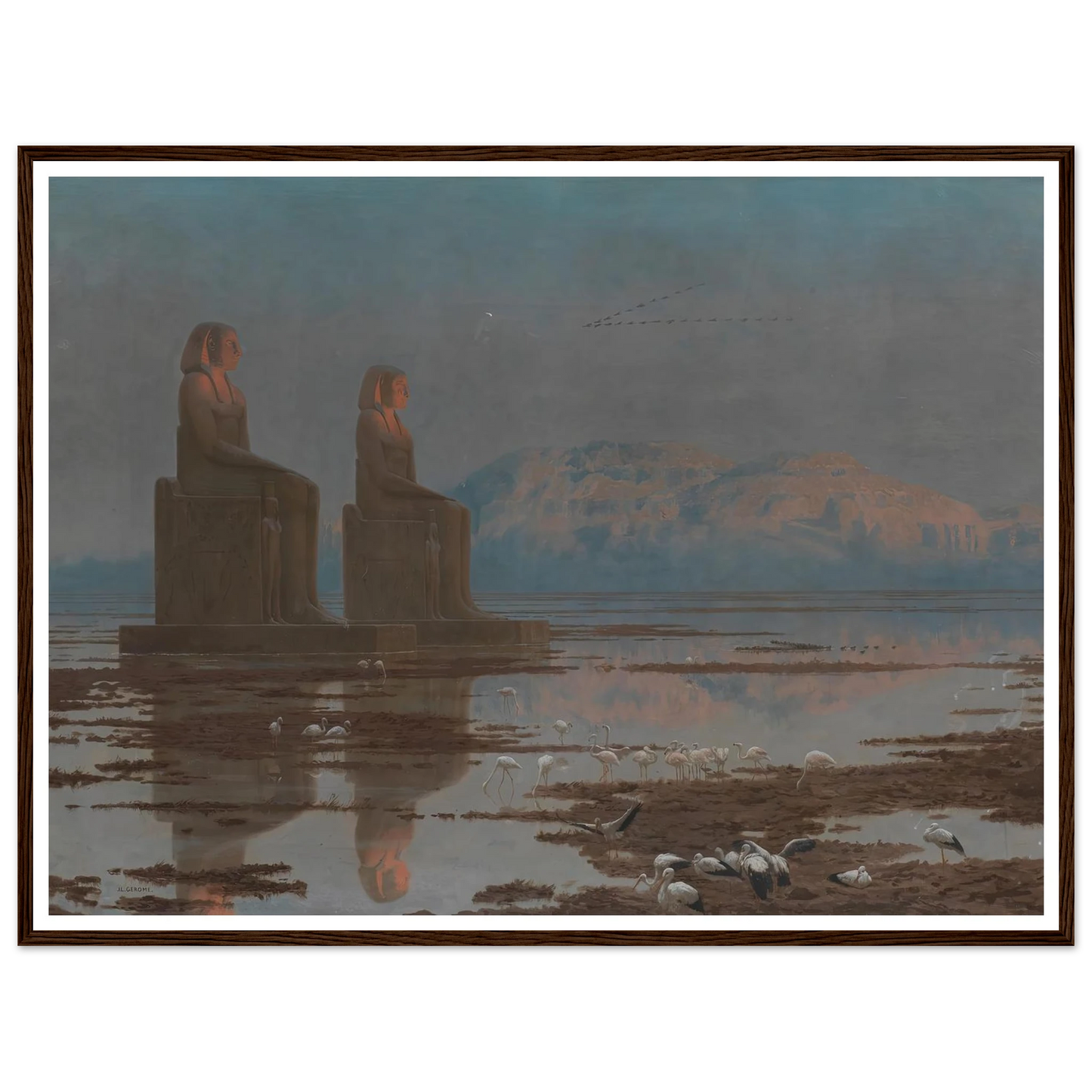 The Nile in flood, Thebes Art Print | Jean Leon Gerome-Quipham Collections