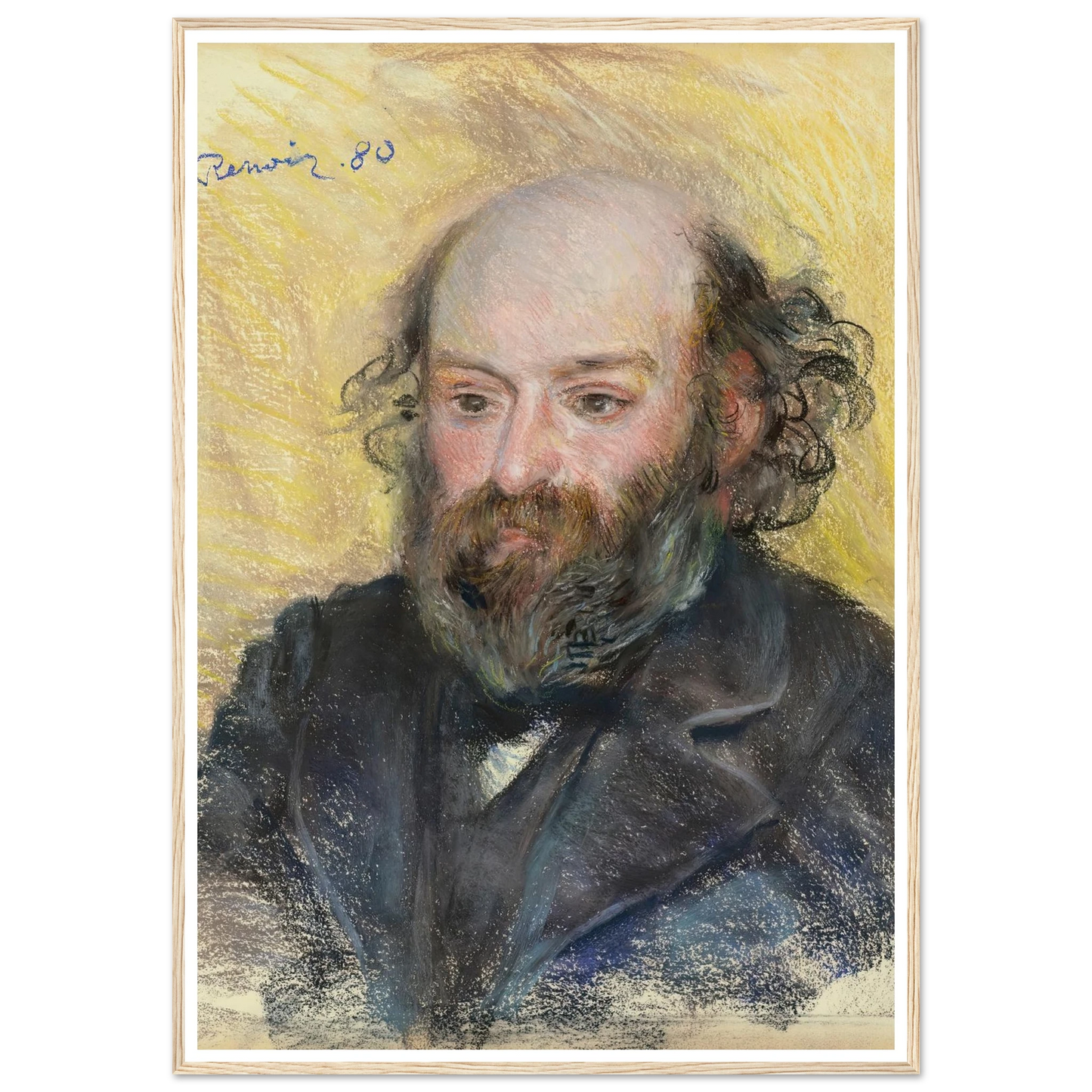 Portrait de Cézanne (1880) Art Print | Pierre Auguste Renoir-Quipham Collections